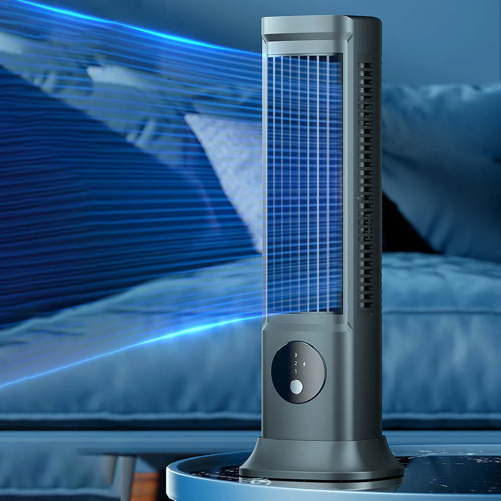 

Вертикальный горизонтальный электрический вентилятор Настольный кондиционер Перезаряжаемый через USB 3-скоростной портативный башенный вентилятор для домашнего офиса общежития