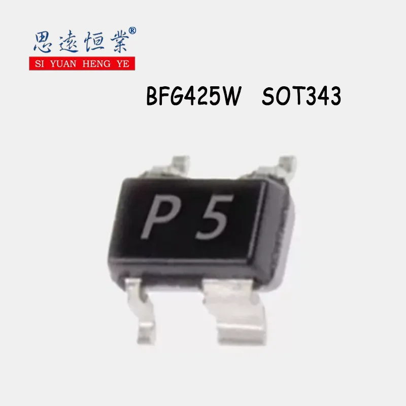 50PCS BFG425W SOT-343 silk-screened P5 P5t  surface mount high-frequency transistor, RF small-signal transistor