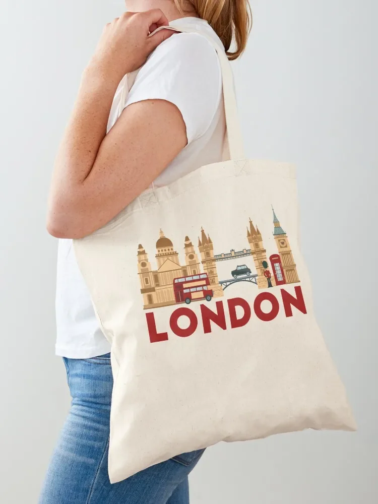 London Bridge United Kingdom Pride British Souvenir UK Big Ben Gift Tote Bag Cloth bag eco bag folding