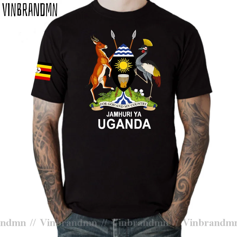 Uganda Ugandan men t shirt fashion 2021 jerseys team nation 100% cotton t-shirt gyms clothing tees country sporting flags UGA 20