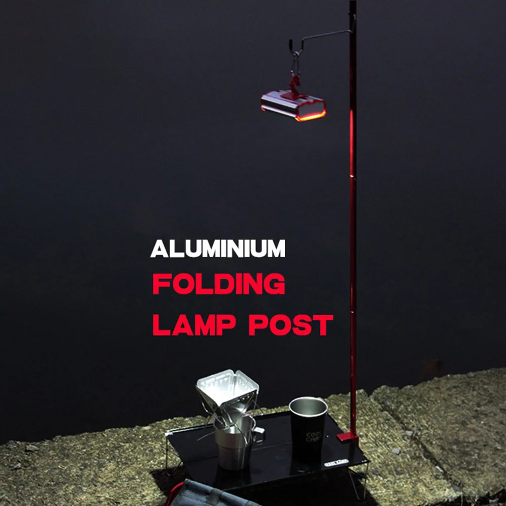 

Camping Lantern Folding Light Stand Fixing Bracket Outdoor Hanging Holder Metal Portable Pole