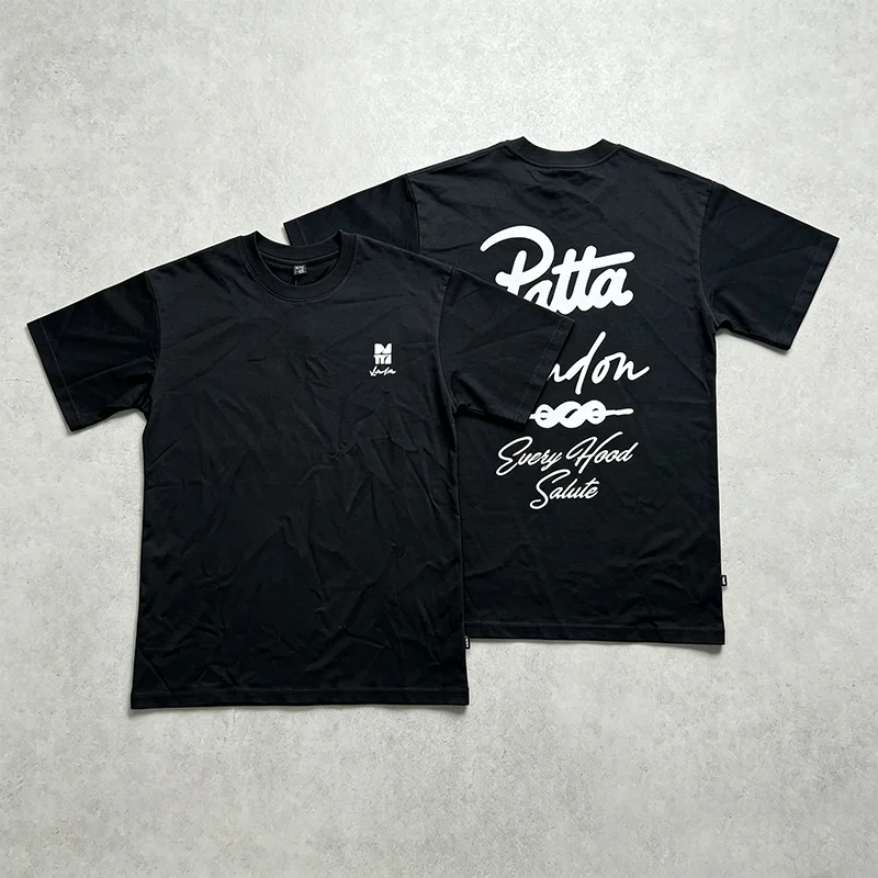 2026 New PATTA Men Women T Shirt Mini Chest Logo Back Letter Print Casual Top