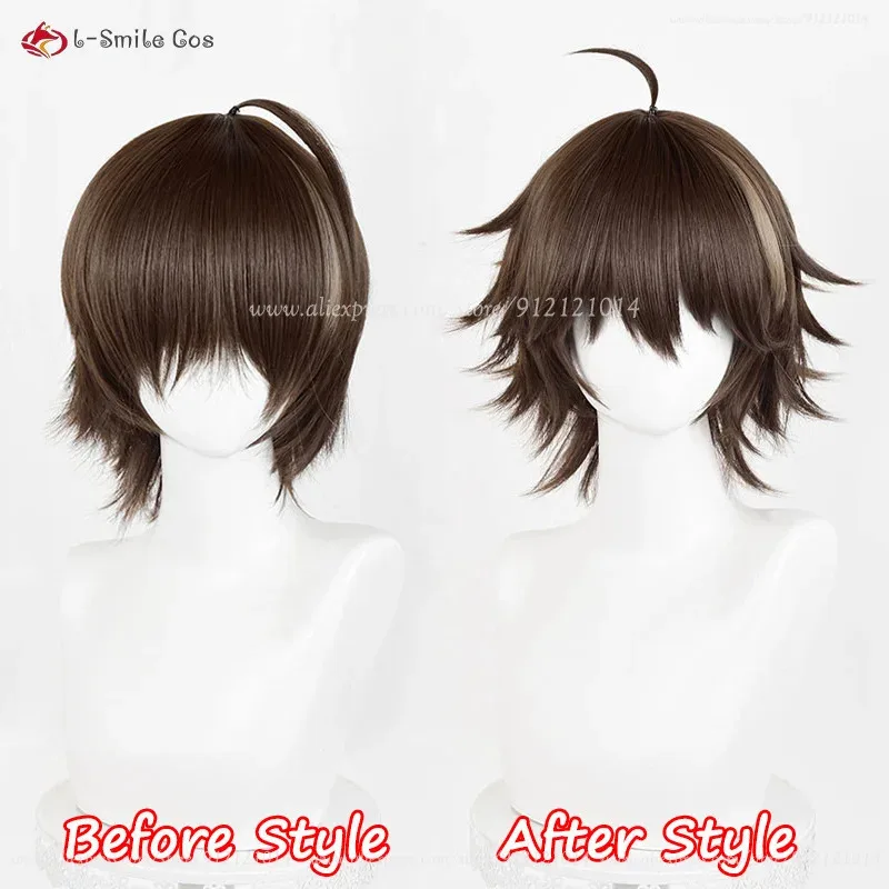 

Man 30cm Brown Highlight Wigs Ouma Shu Anime Cosplay Heat Resistant Synthetic Hair + Wig Cap