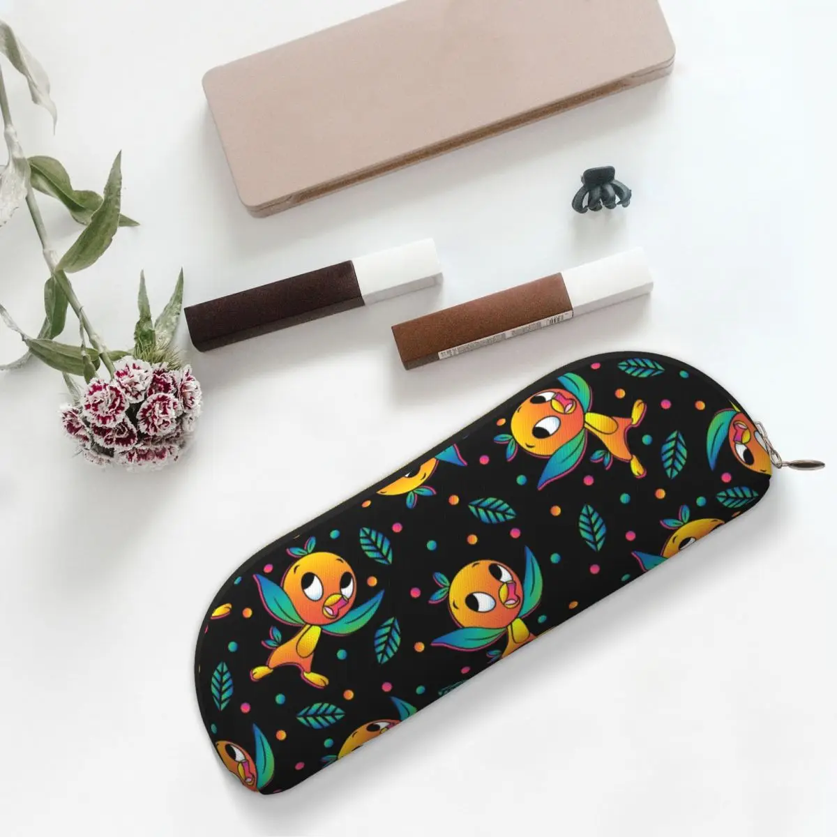 

Orange Bird Pencil Case Pen Holder Storage Stationery Supplies Large Capacity Pen Box Pencil Bag for Boys Girls Gifts