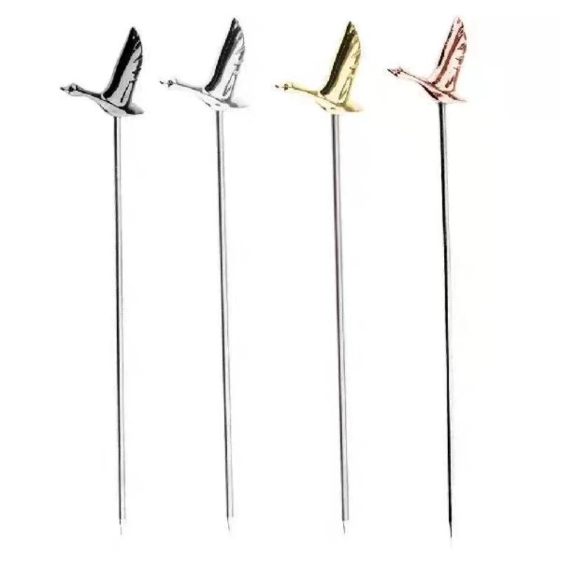 

10.5cm Fruit Cocktail Pick Stick Stainless Steel Bar Tools Drink Stirring Sticks Martini Picks Party Wedding 4 colors