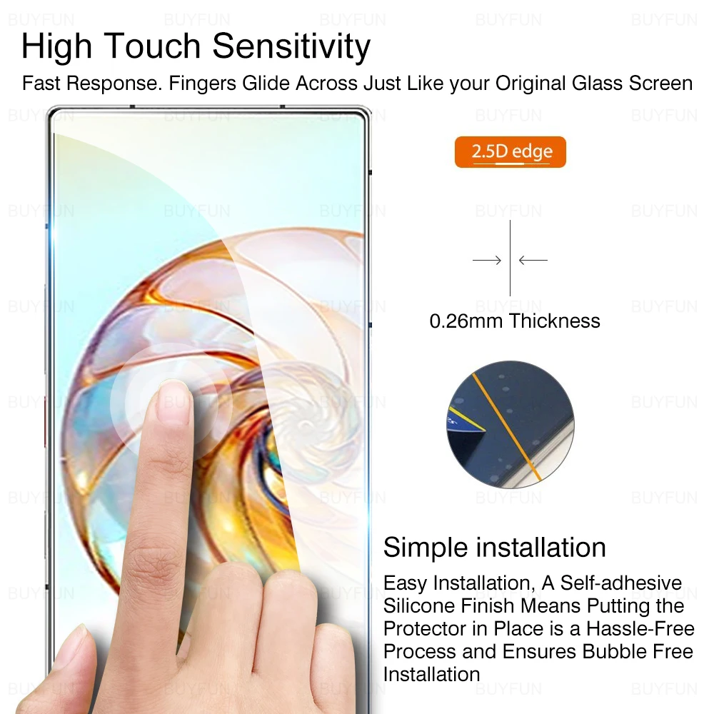 9H Tempered Glass Protective Film For ZTE nubia Z60 Ultra 60z Z60Ultra Z50ultra 50z Clear Screen Protector Full Protection Films