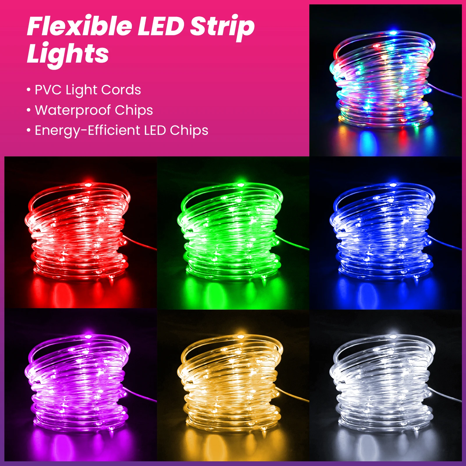 Solar PVC Rainbow Tube String - Outdoor Lighting Youtube 评论和价格