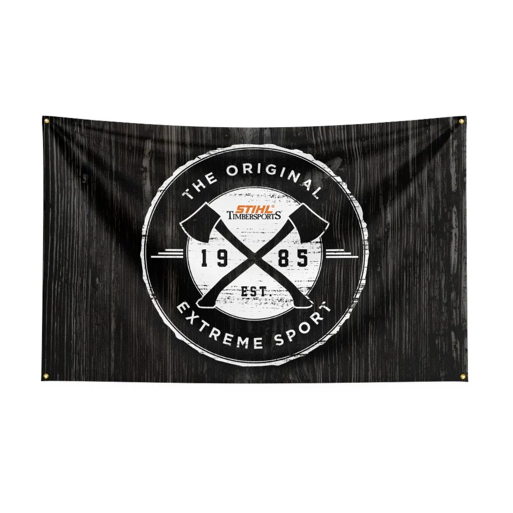 3X5Ft Stihl Timbersports Series Flag Polyester Digital Printing Banner For Decor