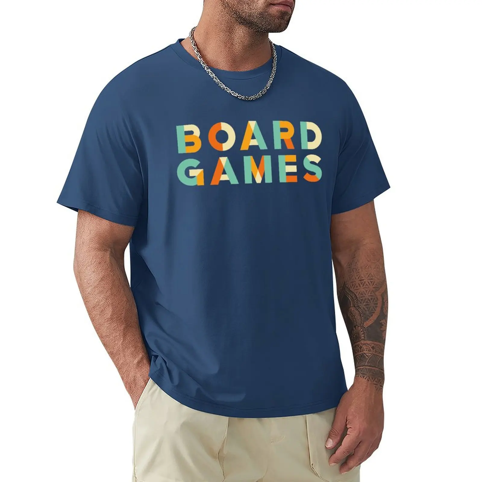 Board Games Retro Block Text T-Shirt vintage clothes summer clothes oversized mens tall t shirts