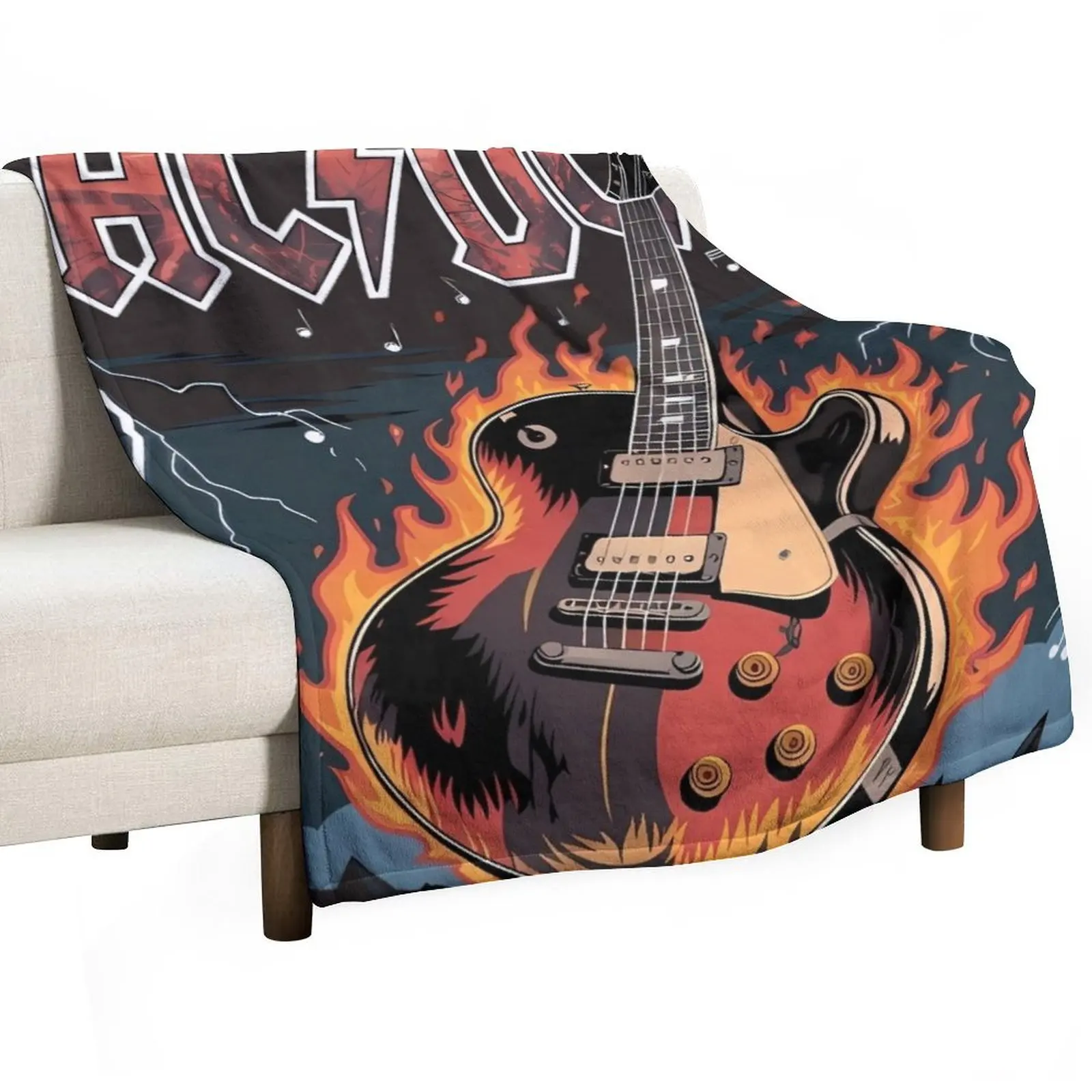 Rock 'n roll Guitar Throw Blanket Luxury Thicken Large Bed linens sofa bed Shaggy Hair Blankets