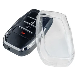 Transparent Key Fob Case Cover For Toyota For Corolla For RAV4 For Mirai For Land Cruiser For Sienna For Tundra Car Key Case