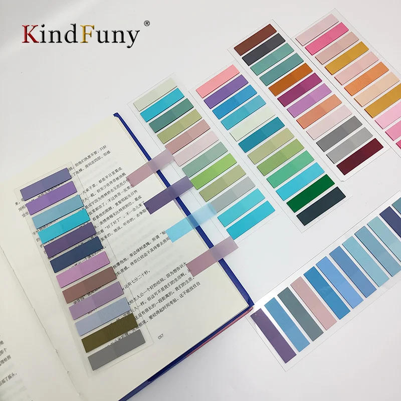 KindFuny 1440pcs Transparent Sticky Note Self-Adhesive BookMarker Annotation Reading Post It Book Tab Kawaii Cute Stationery