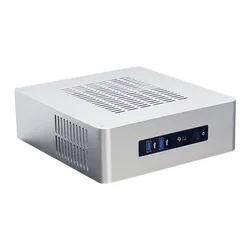All Aluminum Chassis Small Desktop Computer Case PSU HTPC Mini itx pc  HTPC Mini-ITX Computer Chassis Support DC Pico PSU USB3.0