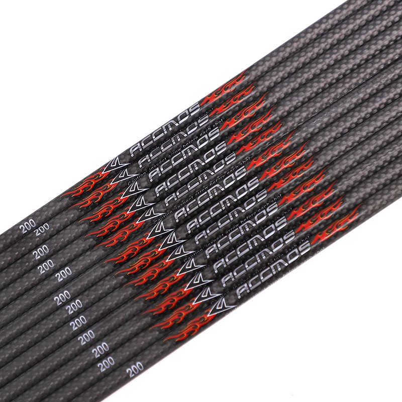 

6/12 pcs New 3K Pure Carbon Arrows Shaft ID 6.2 mm spine 200 250 350 400 500 carbon arrows Tube For Archery DIY Hunting Shooting