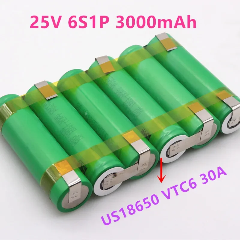 VTC6 18650 30A 12V-21V 6000mah 30 Amp, for screwdriver batteries, 3S1P 12.6 V welding rod, battery pack (adjustable)