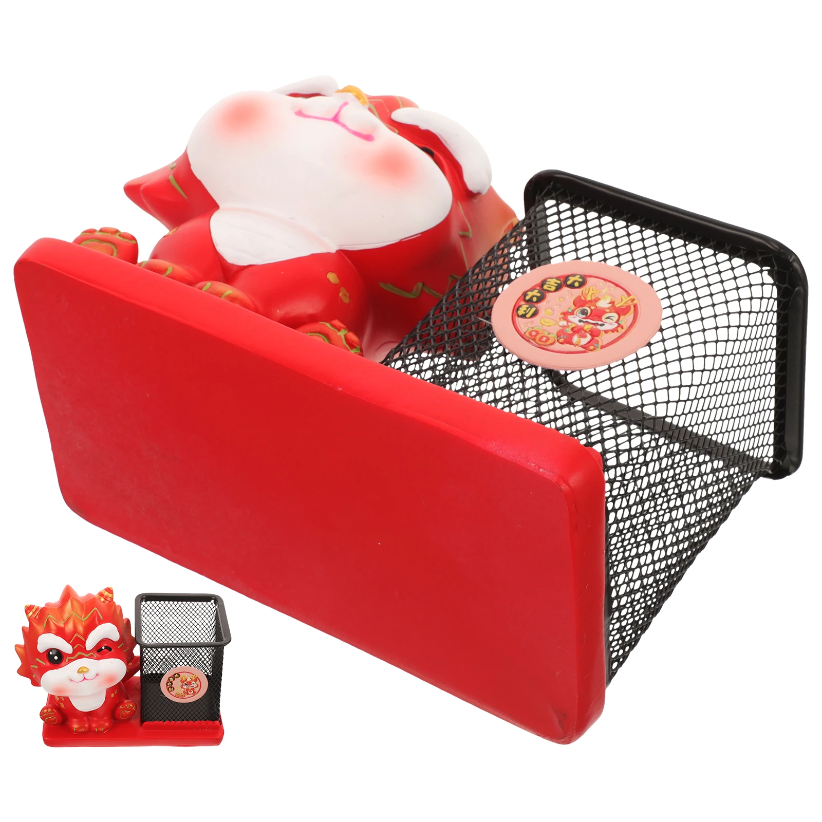 

Year of The Dragon Pen Holder Cute Planter Planters Creative Desktop Pencil Penholder