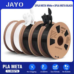 JAYO-Filament sur mesure pour imprimante 3D, PLA, ABS, PETG, TPU, PLA PLUS, Meta 3D, 1.75mm, 5 rouleaux, 2.5kg, 5kg, 100% sans bulle, FDM, matériaux, cadeau de bricolage