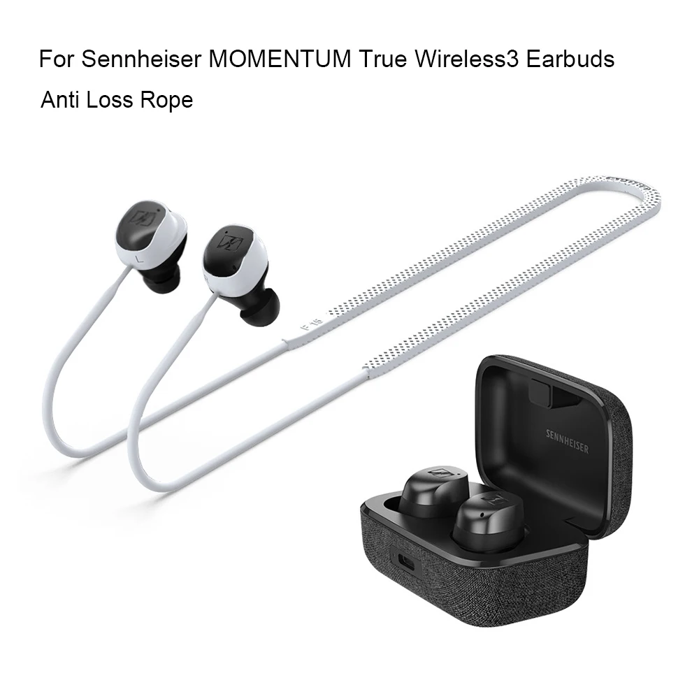 For Sennheiser MOMENTUM True Wireless3 Earbuds Anti Loss Rope Extension Silicone Material