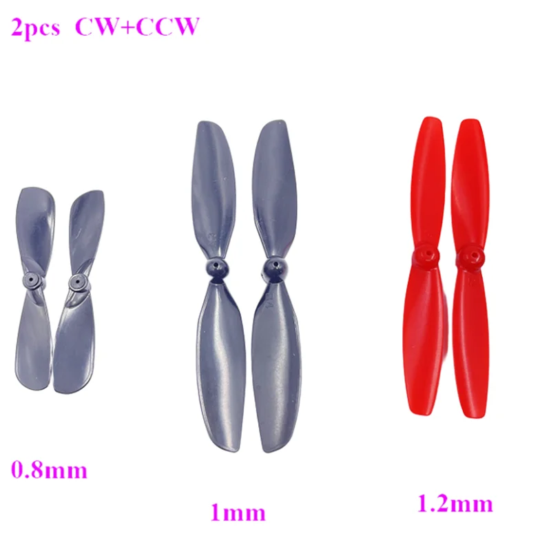 2pcs CW+CCW Drone UAV propeller Fan blade Fit 0.8mm 1mm 1.2mm Aperture Shaft For 612 615 716 720 816 8520 1020 Coreless motor