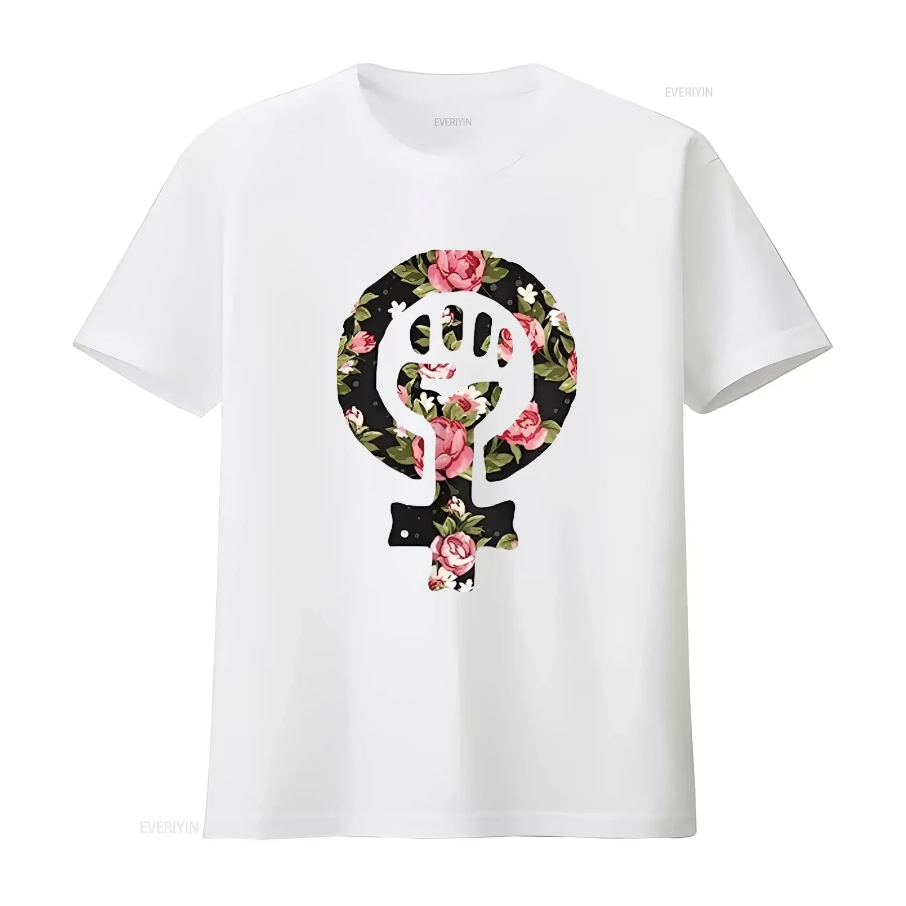 Womens Feminist Symbol Protester Support Resist Fist T Shirt White Medium vintage Washed streetwear Stretched Versatile fashion
