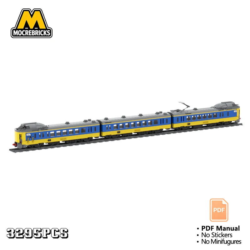 

City Express Railway Building Toy High-Tech Electric Train Model with Lights Creative MOC Bricks Compatible with All Tracks