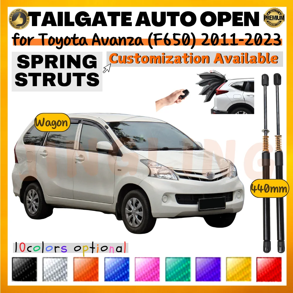 

Qty(2) Trunk Struts with Spring for Toyota Avanza (F650) Wagon 2011-2023 440MM Rear Tailgate Boot Lift Supports Shock Absorbers