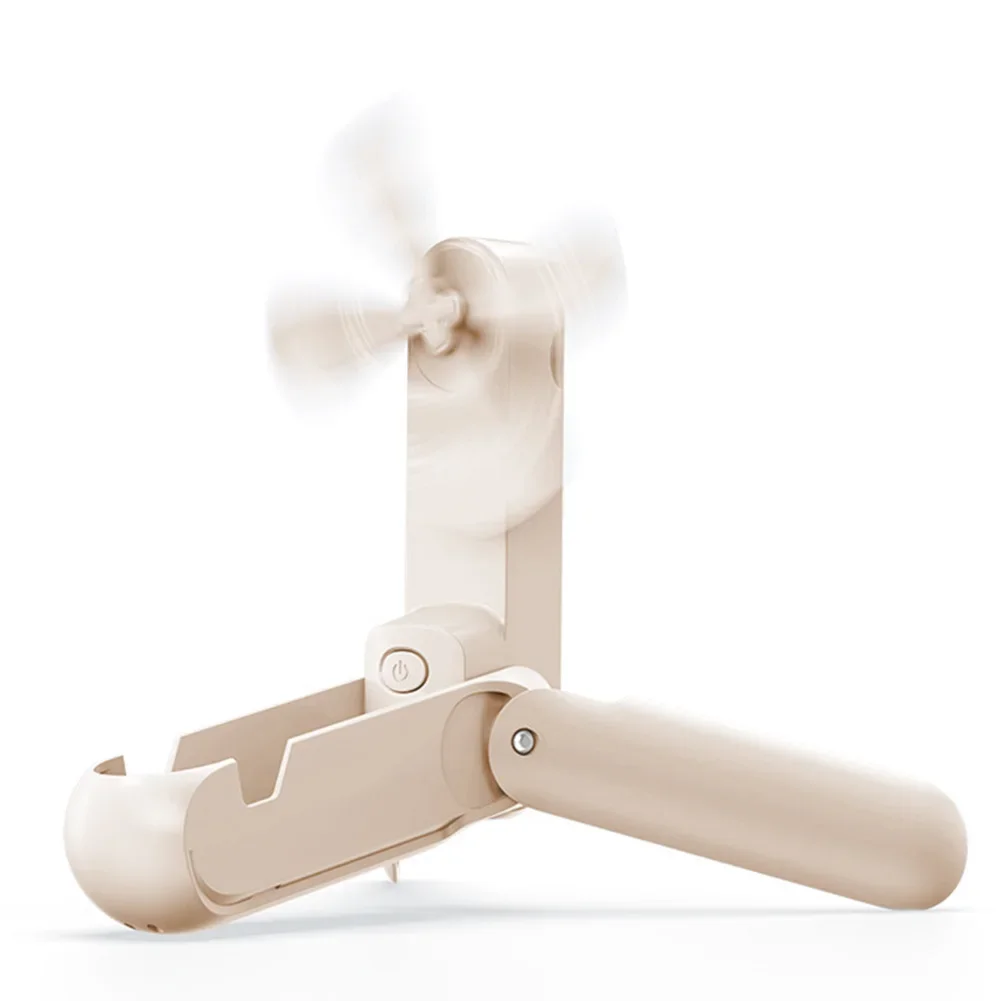 Multi Function Folding Fan with Flashlight Feature and Rechargeable Battery Convenient for Travel or Everyday Activities