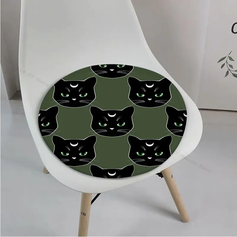 Cartoon Cat European Fabric Cushion Non-slip Living Room Sofa Decor Students Stool Tatami Office Chair Cushions