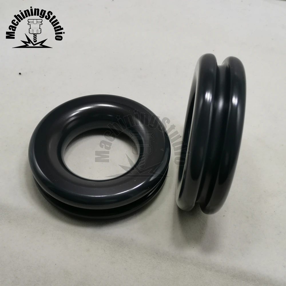 R50.94 Solid Rings pulley Antal quality for sailboat sailing low friction Hard Anodize With PTFE Coating ID 50mm, OD 94mm smooth