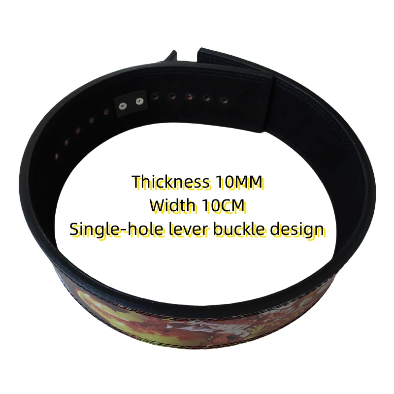 10MM Weight Lifting Lever Belt Cowhide Adjustable Powerlifting Belt Men Women Gym Weightlifting Squat Deadlift Waist Support