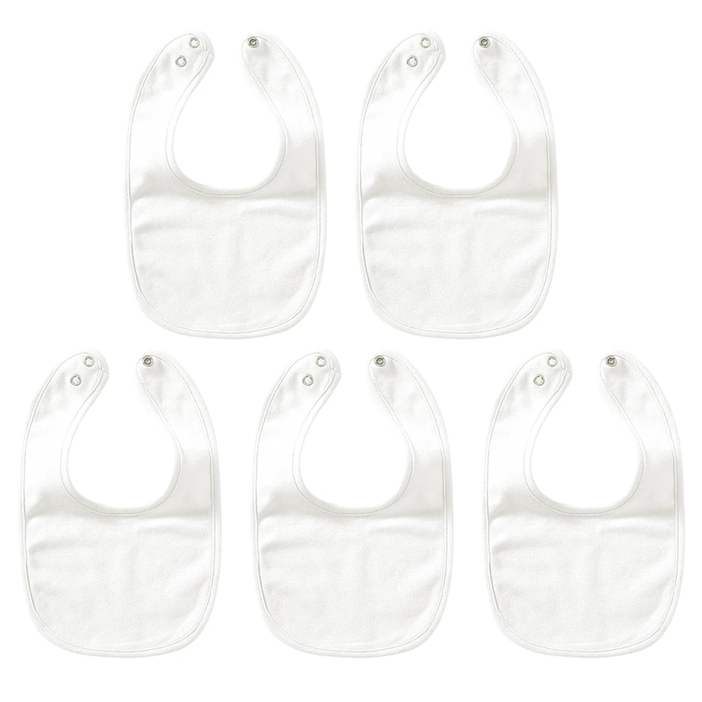 

5Pcs Newborn Baby Bibs Pure Cotton Saliva Towels Adjustable Snaps Drool Bibs Boys Girls Teething Infants Soft Gentle Children