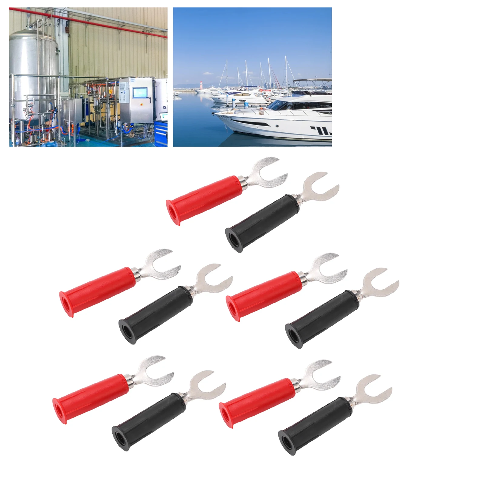 U Shaped Plug J.20019 6mm U Shaped Plug High Pressure Resistant U Type to Banana Plug Adapter with 4mm Jack Y Shape Plug