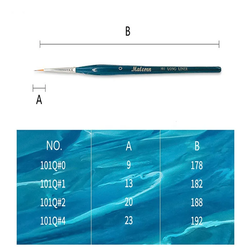 Imagem -05 - Maleonn-miniatura Pincéis com Longo Detalhe Fine Thin Gancho Linha Pen Acrílico Aquarela Óleo Guache Pintura Art Supplies Pcs