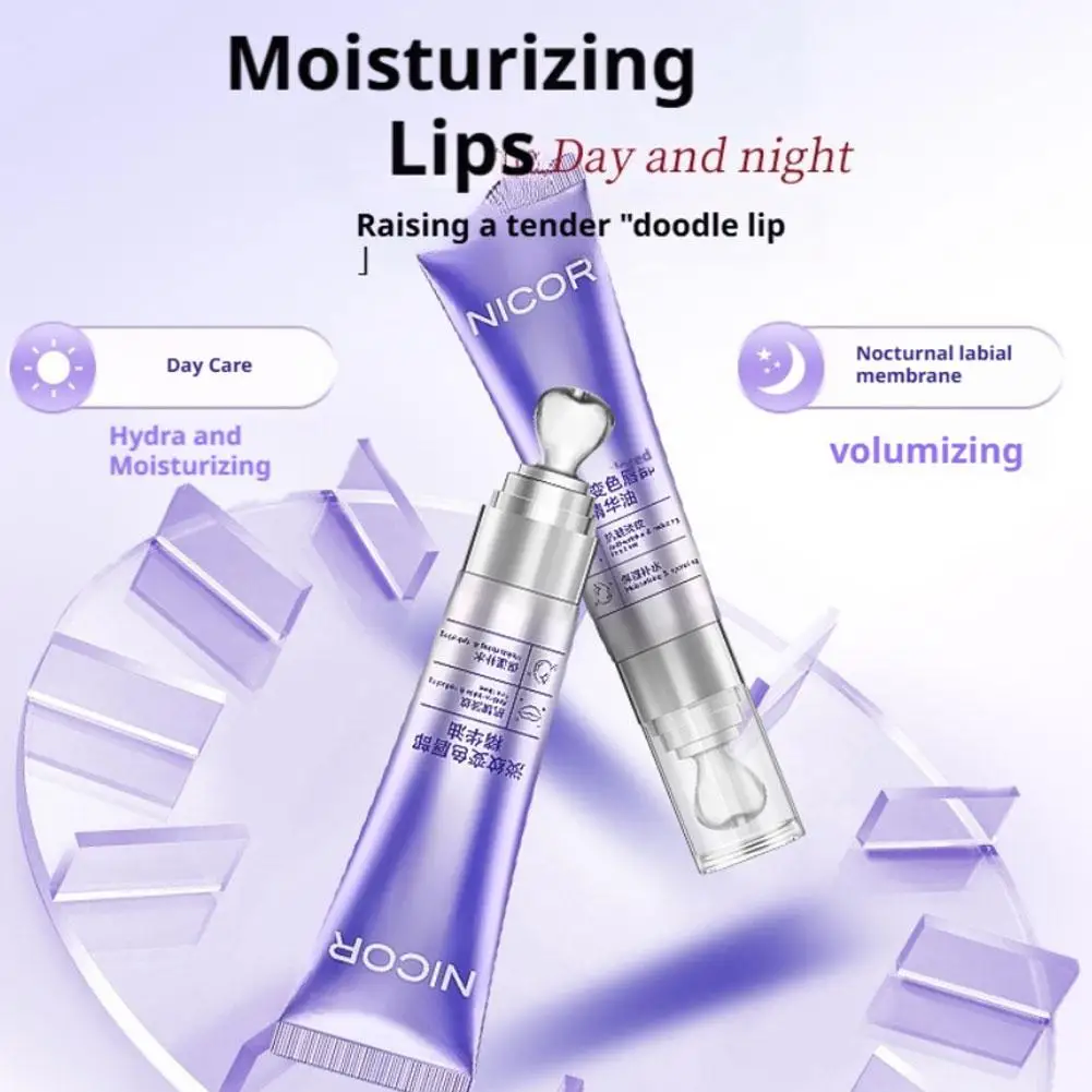 Novo batom hidratante com mudança de temperatura de cristal, estrela brilhante, gelatina brilhante, bálsamo labial de longa duração, óleo labial, maquiagem de cuidados