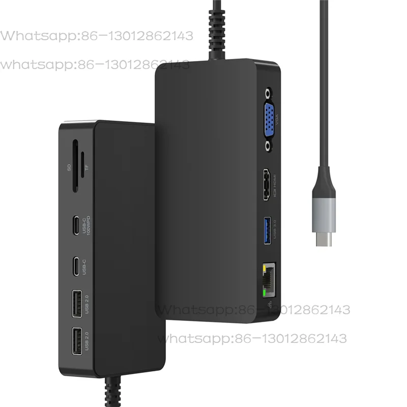 USB C Surface Dock 11-In-1 With Power Supply - Triple Display Docking Station 2 + VGA For Surface Pro Series 11/10/9/8/X/7-