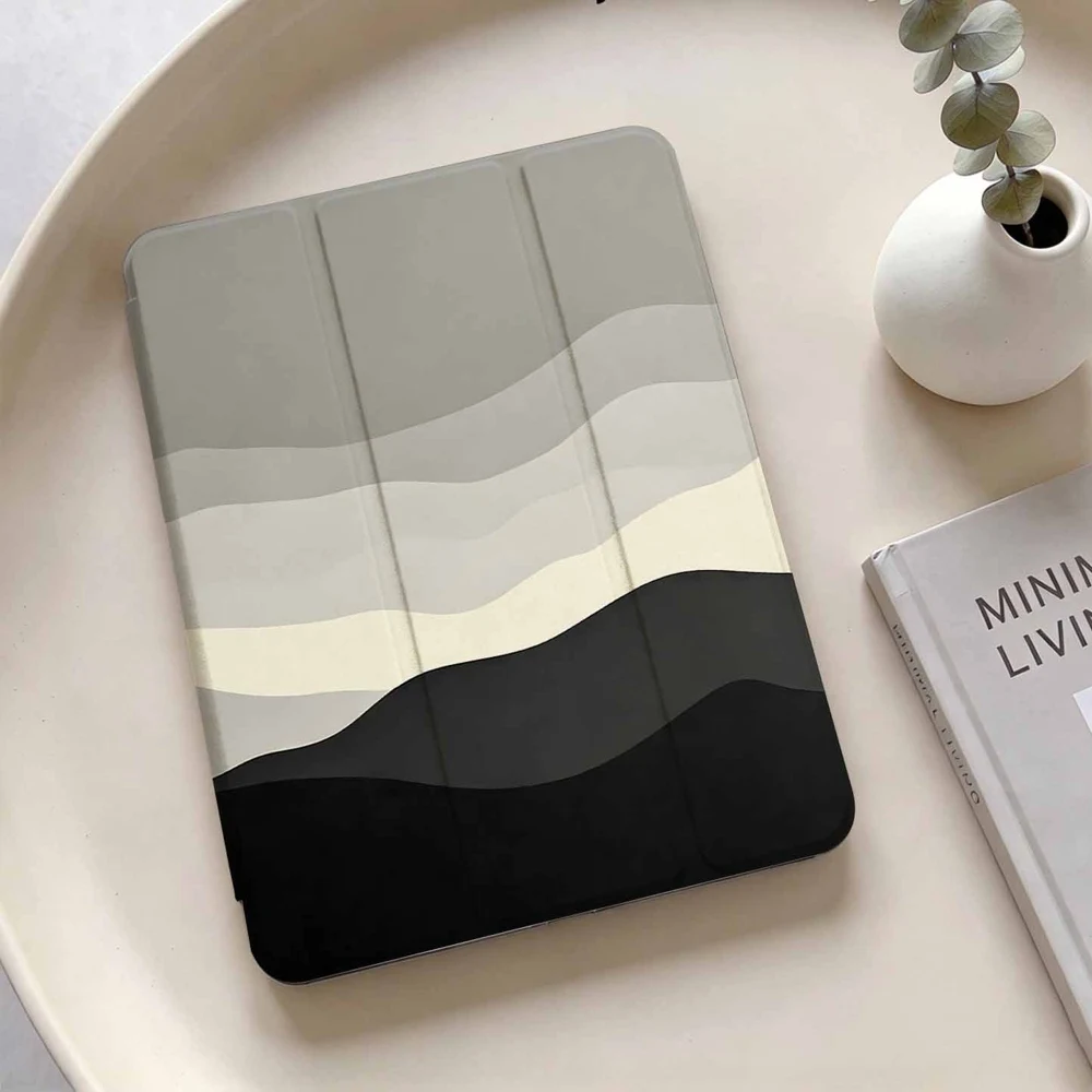 Minimal Abstract Wave Hills For iPad Pro 11 12.9 13 A16 M2 M4 M3 M5 9.7 10.2 5/6/7/8/9/10/11th Mini Air 3 4 5 6 Tablet Case