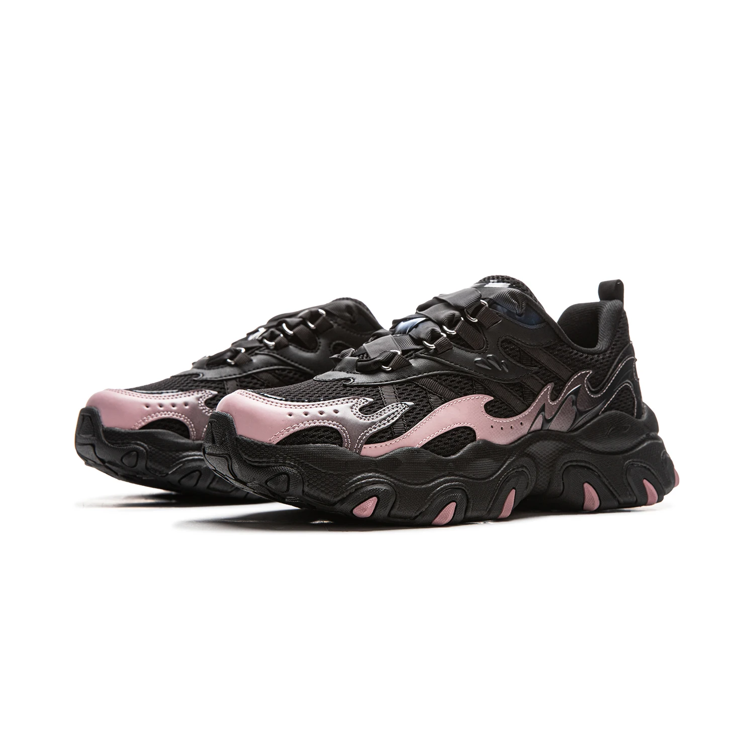 Li-Ning النساء X-CLAW LITE 3 أحذية نمط الحياة أنيقة تنفس كعب سميك بطانة الكلاسيكية أحذية رياضية كاجوال AGCV398