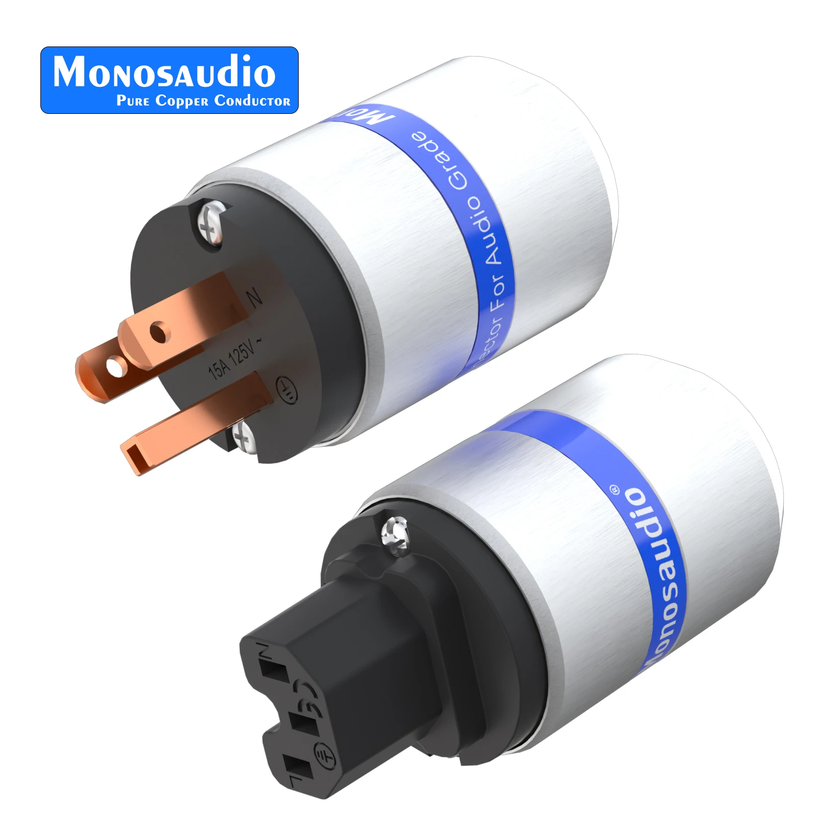 Monosaudio M106/F106 النحاس النقي الولايات المتحدة قابس طاقة Hifi النسخة الأمريكية التيار المتناوب قابس طاقة الراديوم موصل 15A/125 فولت محول الصوت