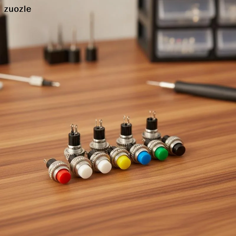 10Pcs 10mm Momentary Push Button Switch DS-314 DS-316 Self Reset Threaded Panel Mount Switch For DIY Electronic Circuit Projects