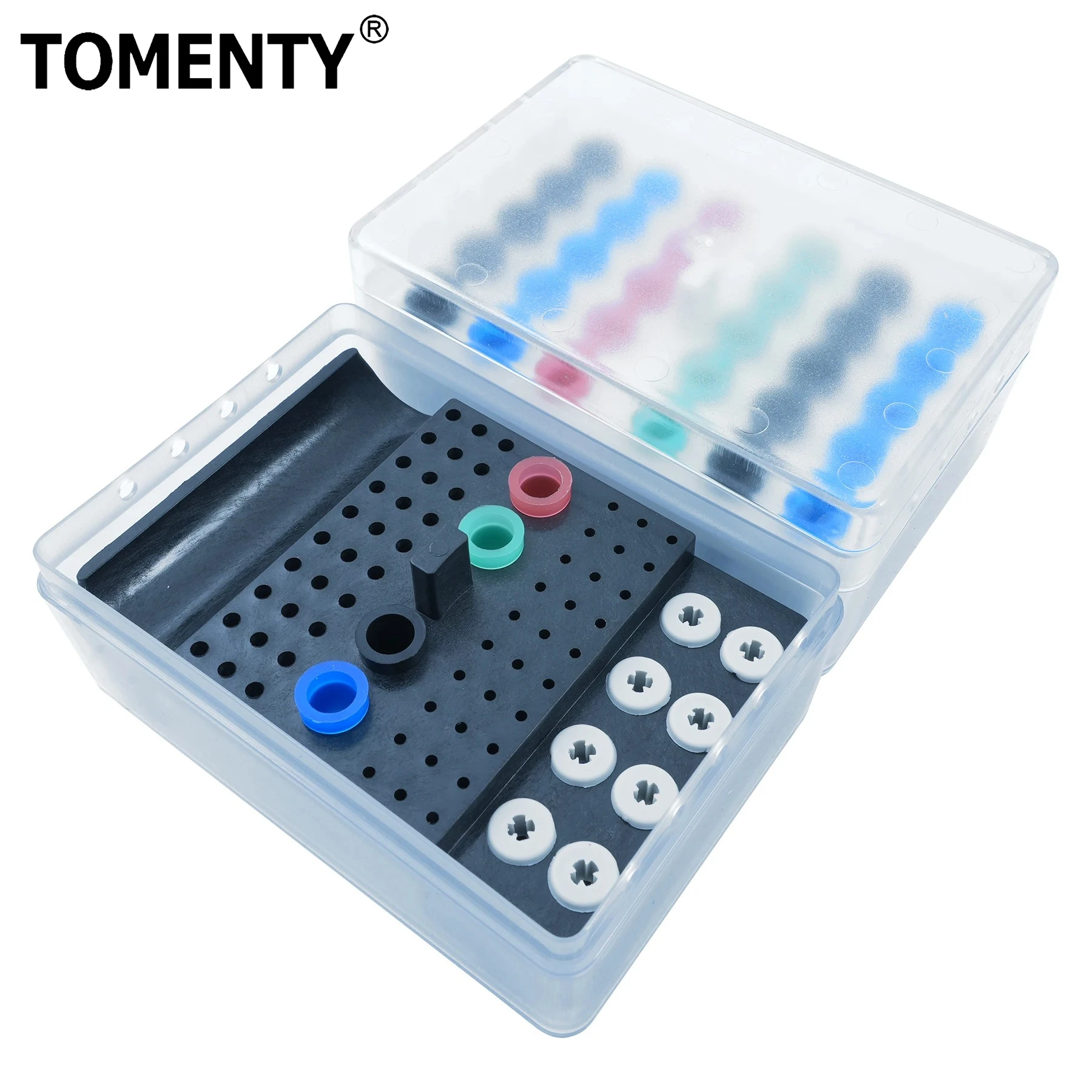 Dental Sterilization Tray Autoclave Sterilizer Case Burs Dental Disinfection Metal Box Root Canal File Storage Tray