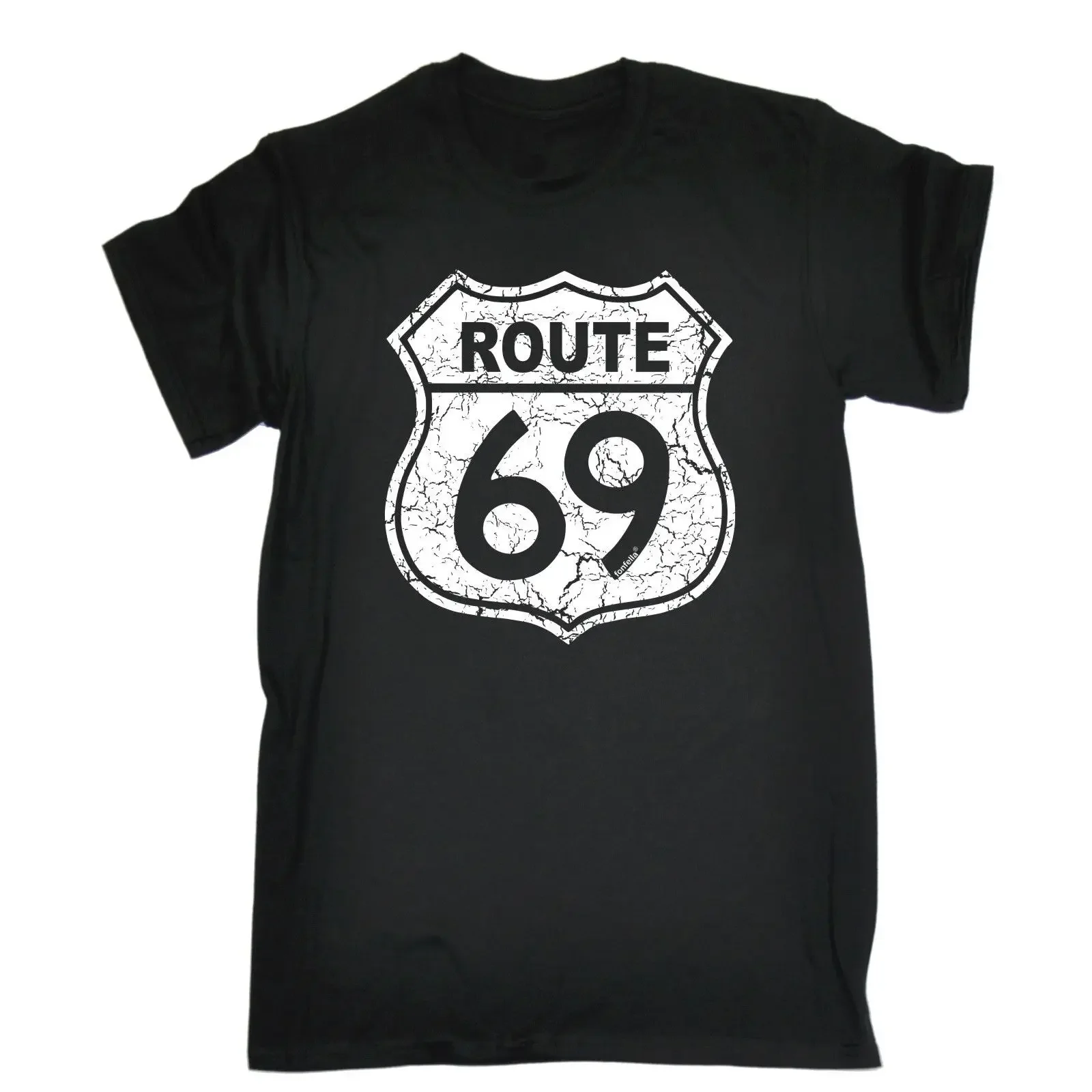 Funny Route 69 Joke Rude Highway Classic Us Road T-Shirt. Men's Summer Cotton Short Sleeve O-Neck T Shirt New S-3XL