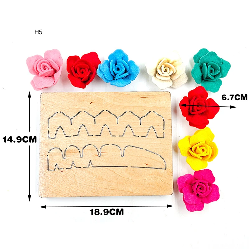 Diy nóż foremka na cięcie drewna kwiatowe nietkane skórzane spinki do włosów odpowiednie do zwykłych maszyn typu Big Shot i Sizzix