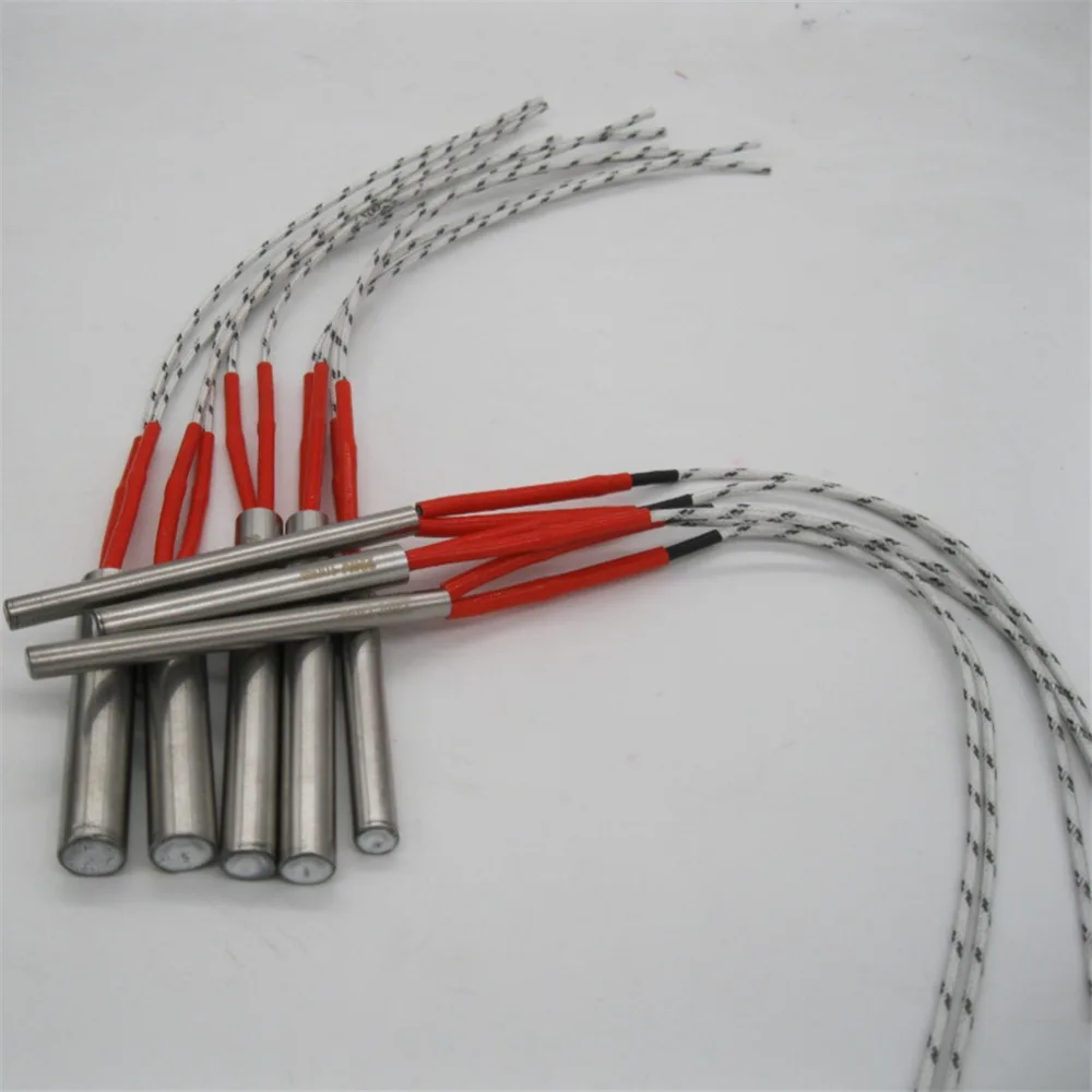 5Pcs 300W องค์ประกอบความร้อนแม่พิมพ์แบบมีสายเครื่องทำน้ำอุ่นเส้นผ่านศูนย์กลาง6.8.10.12มม.AC220V ไฟฟ้ารุ่น