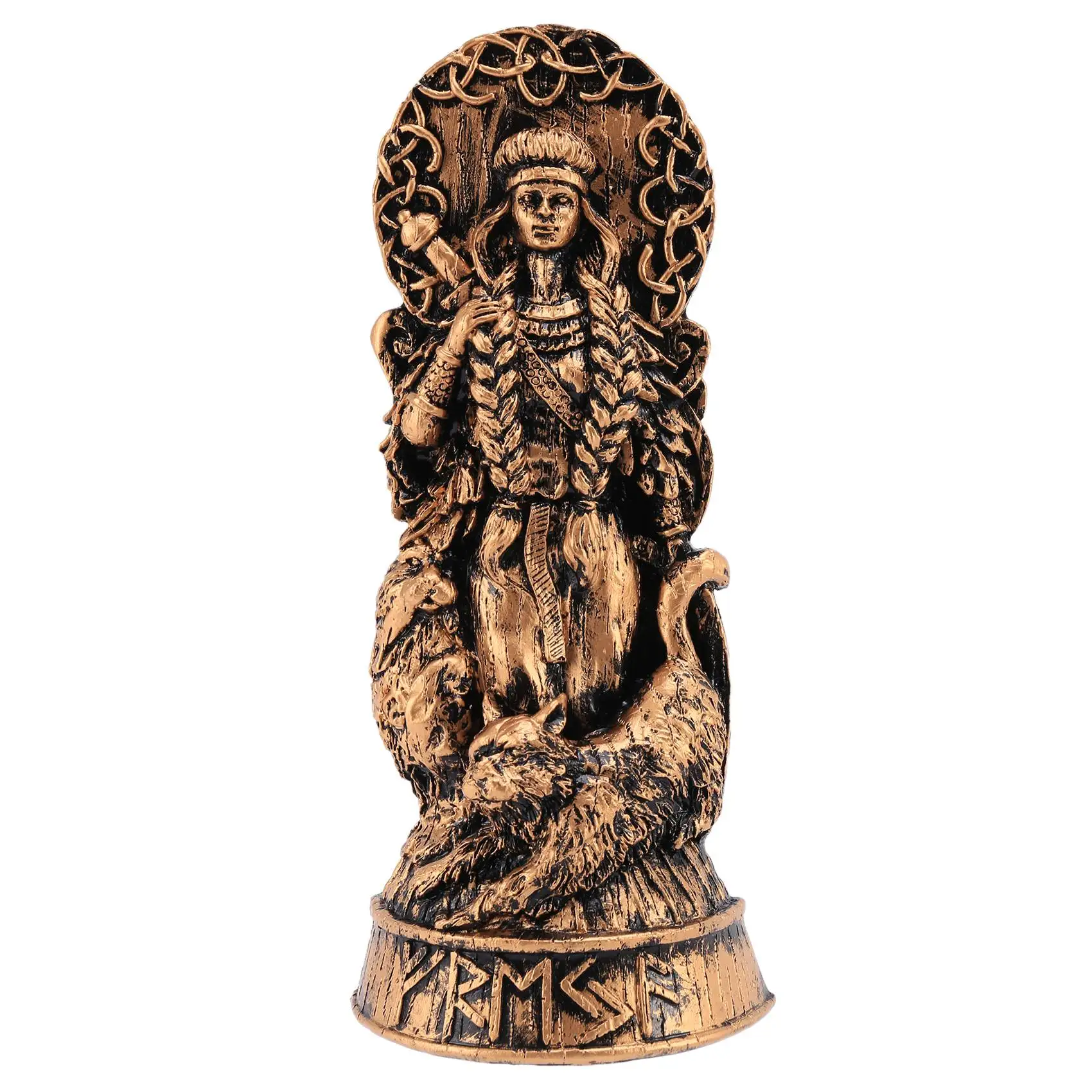 Freyja Statue Freya Norse Gods Carving Altar Heathen Asatru Viking God Goddes Sculpture Scandinavian Pantheons-A