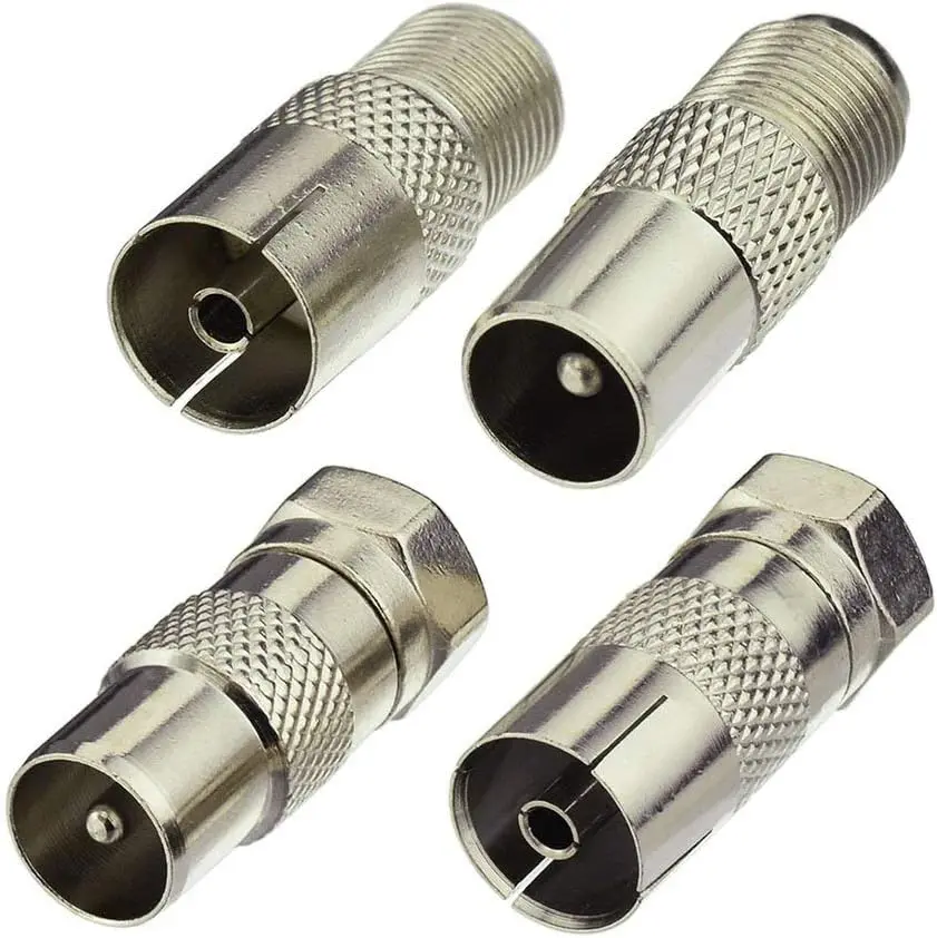 1 Stück F-Stecker auf TV PAL-Buchse, gerader HF-Koaxial-Adapter, F-Typ auf TV-Anschluss – Detail 6