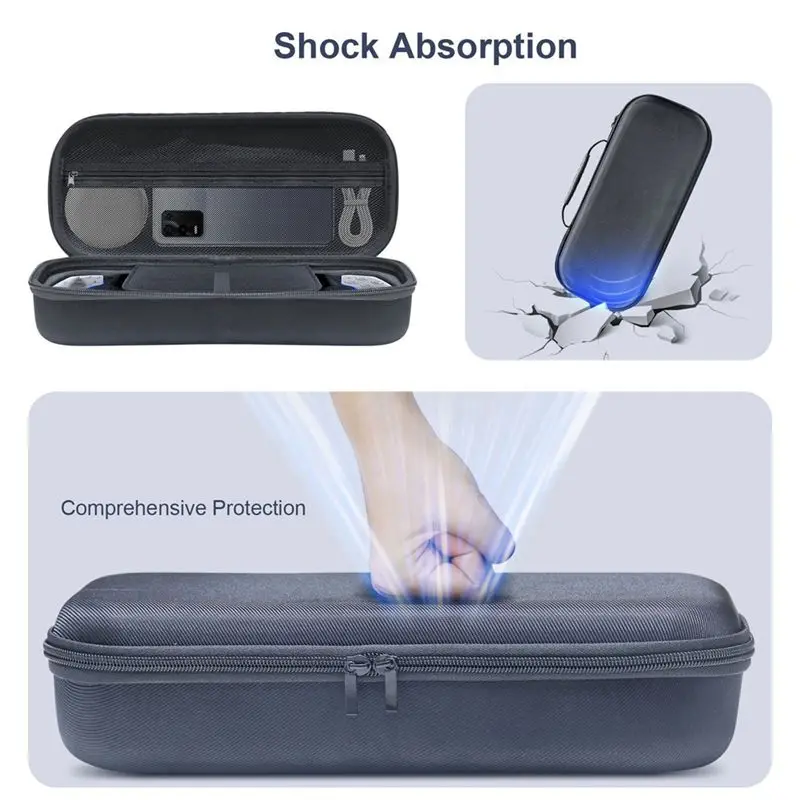 

A23F-Suitable For PS5 Portal Handheld Zipper EVA Hard Case Handheld Anti-Fall Portable Protective Storage Bag