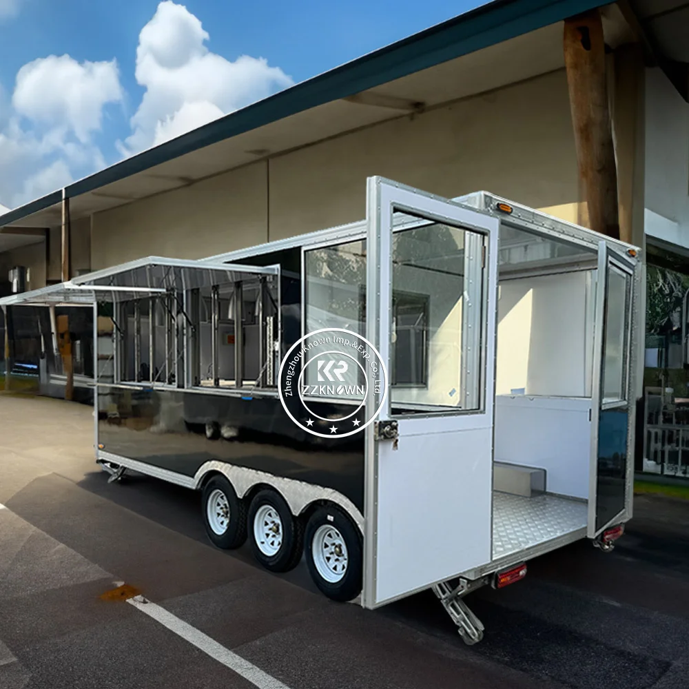 Food Truck Automat do sprzedaży piwa Komercyjny sprzęt kuchenny Street Coffee Kiosk Food Truck Trailer z pełną kuchnią