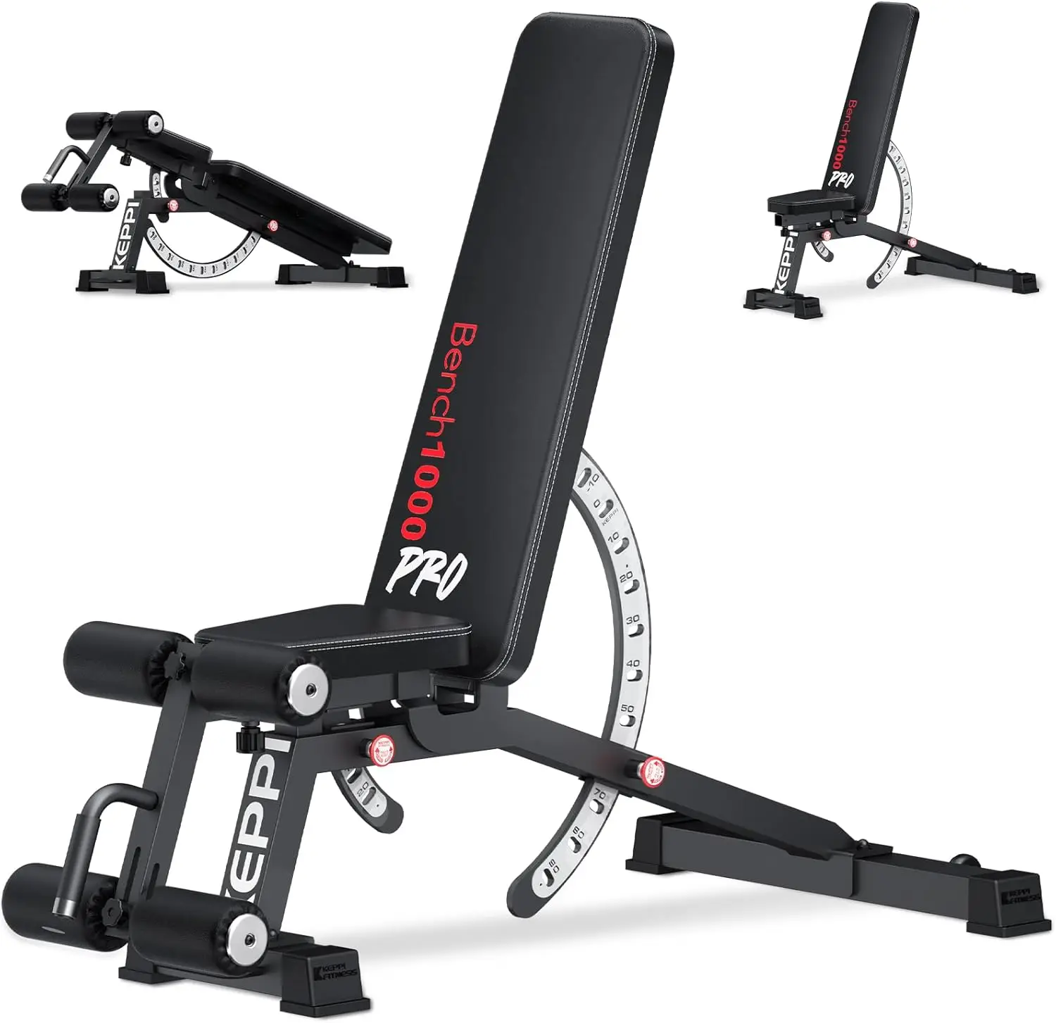 Panca pesi da 1200 libbre, panca per carichi pesanti1000 PRO Panca da allenamento regolabile Set di presse per allenamento di forza in palestra a casa, rimovibile