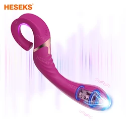 HESEKS Realistic Curved G Spot Vibrator 10 Vibration Dildo Adult Sex Toys Games Clitoral Vagina Anal Stimulation for Women 18+