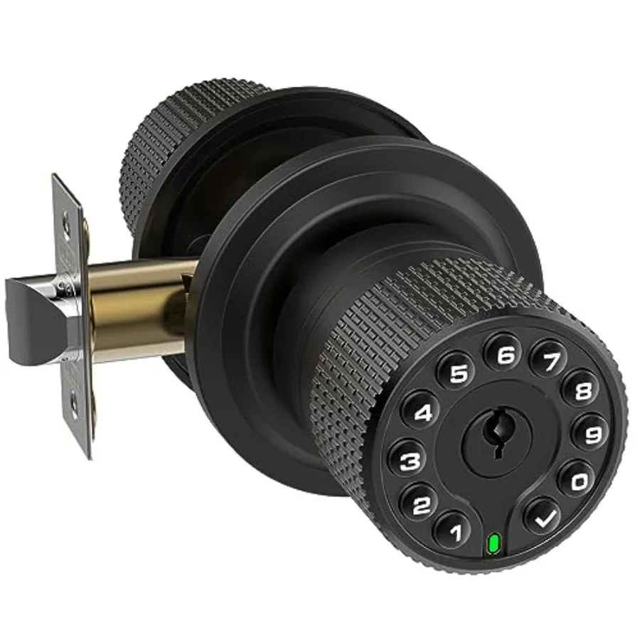 

Keypad and Key Smart Door Lock, 50 User Codes, Waterproof, Auto Lock